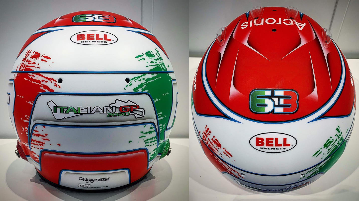 George Russell's Italian Grand Prix helmet