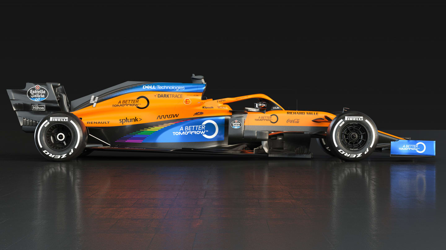 The MCL35's #WeRaceAsOne livery for the Austrian Grand Prix