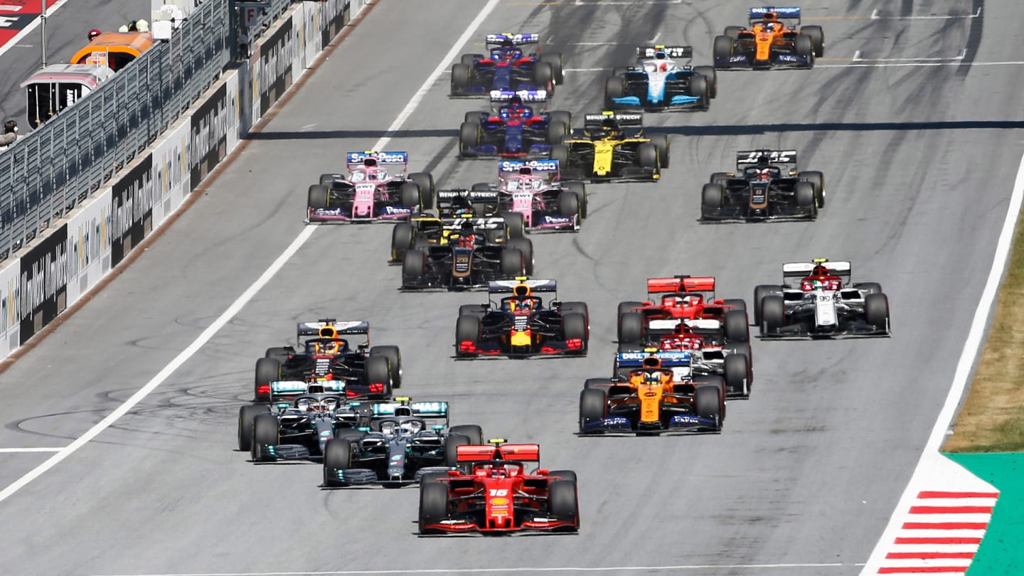 SPIELBERG, AUSTRIA - JUNE 30: the start of the race at the F1 Grand Prix of Austria at Red Bull