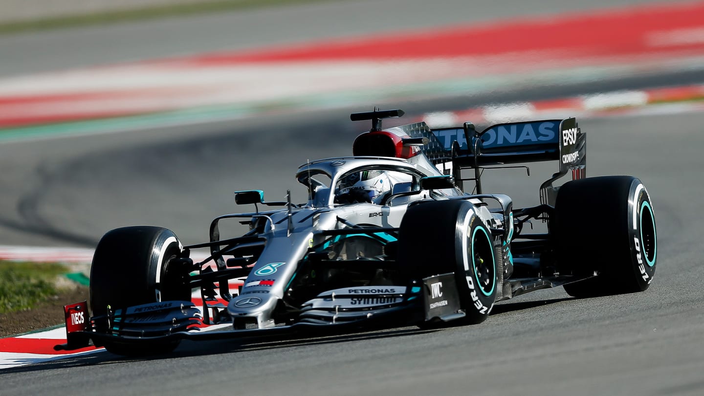 BARCELONA, SPAIN - FEBRUARY 19: Valtteri Bottas of Finland and Mercedes AMG Petronas Formula One