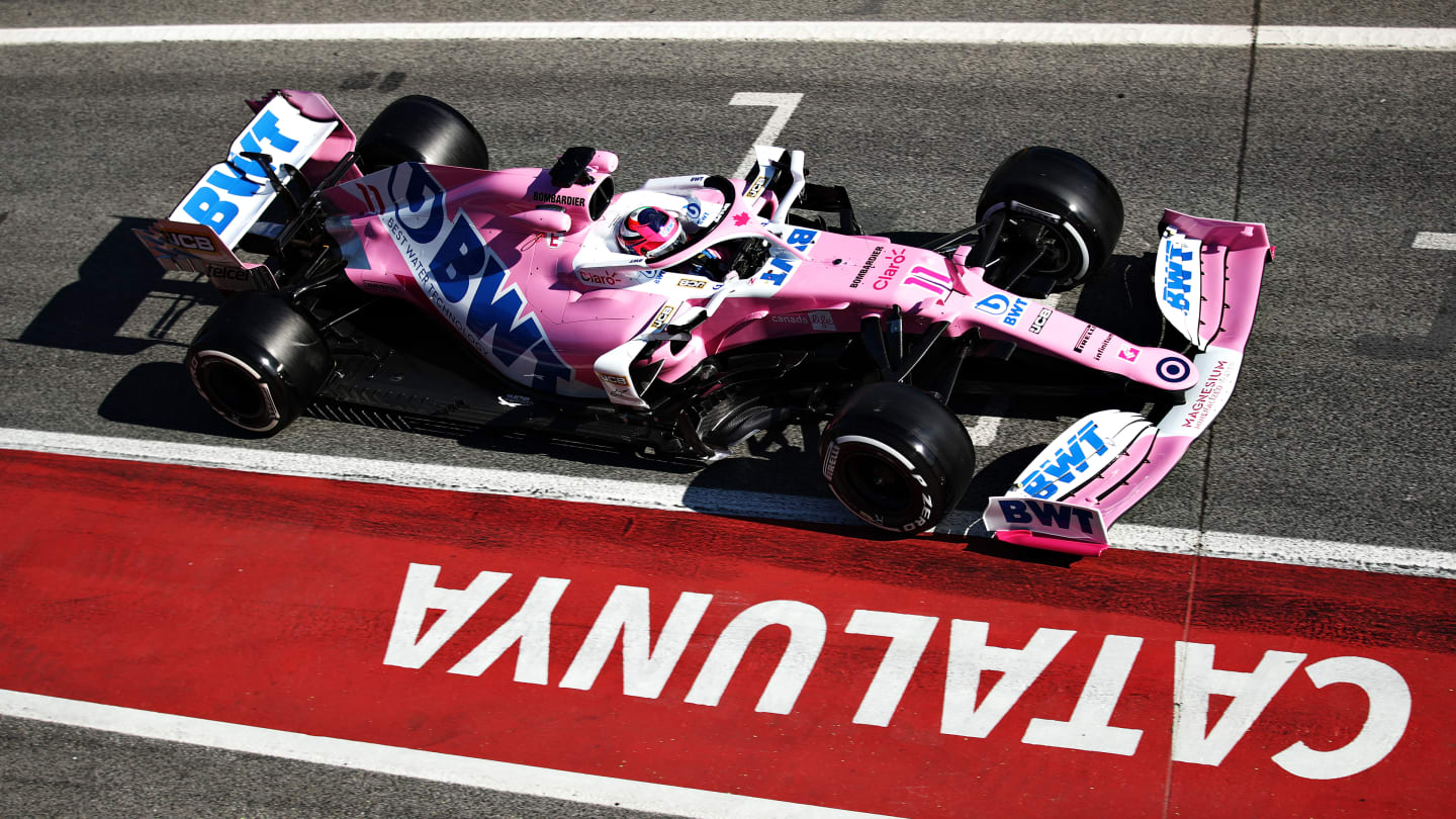 BARCELONA, SPAIN - FEBRUARY 20: Sergio Perez of Mexico driving the (11) Racing Point RP20 Mercedes