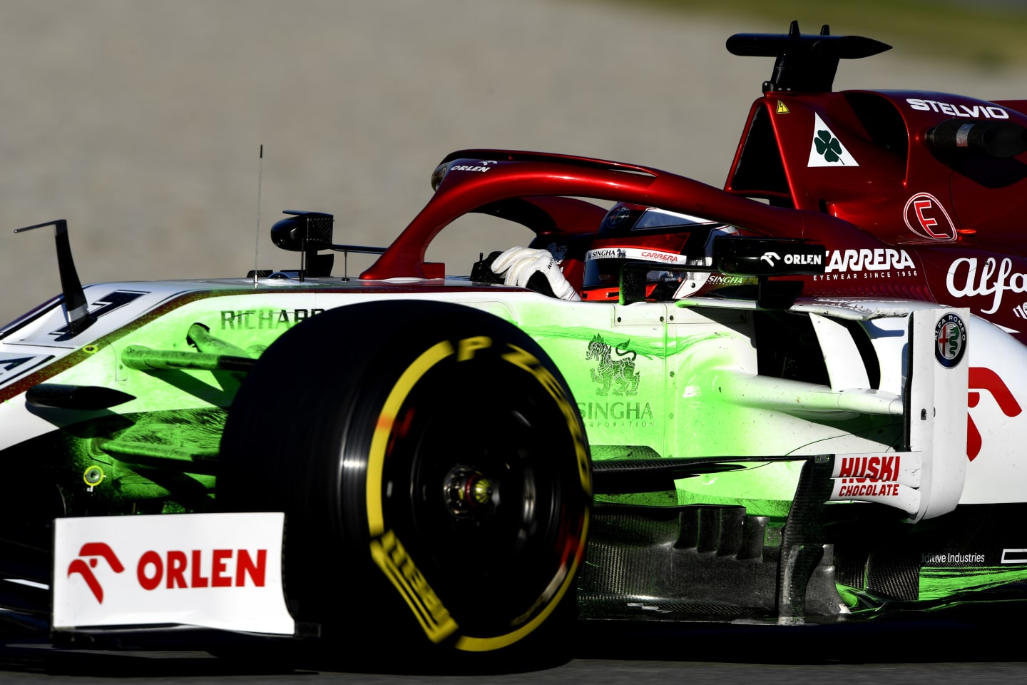 BARCELONA, SPAIN - FEBRUARY 20: Kimi Raikkonen of Finland driving the (7) Alfa Romeo Racing C39