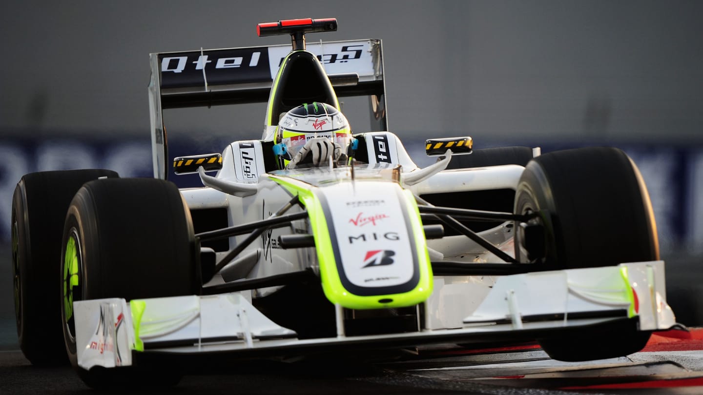 Jenson Button drives the Brawn GP