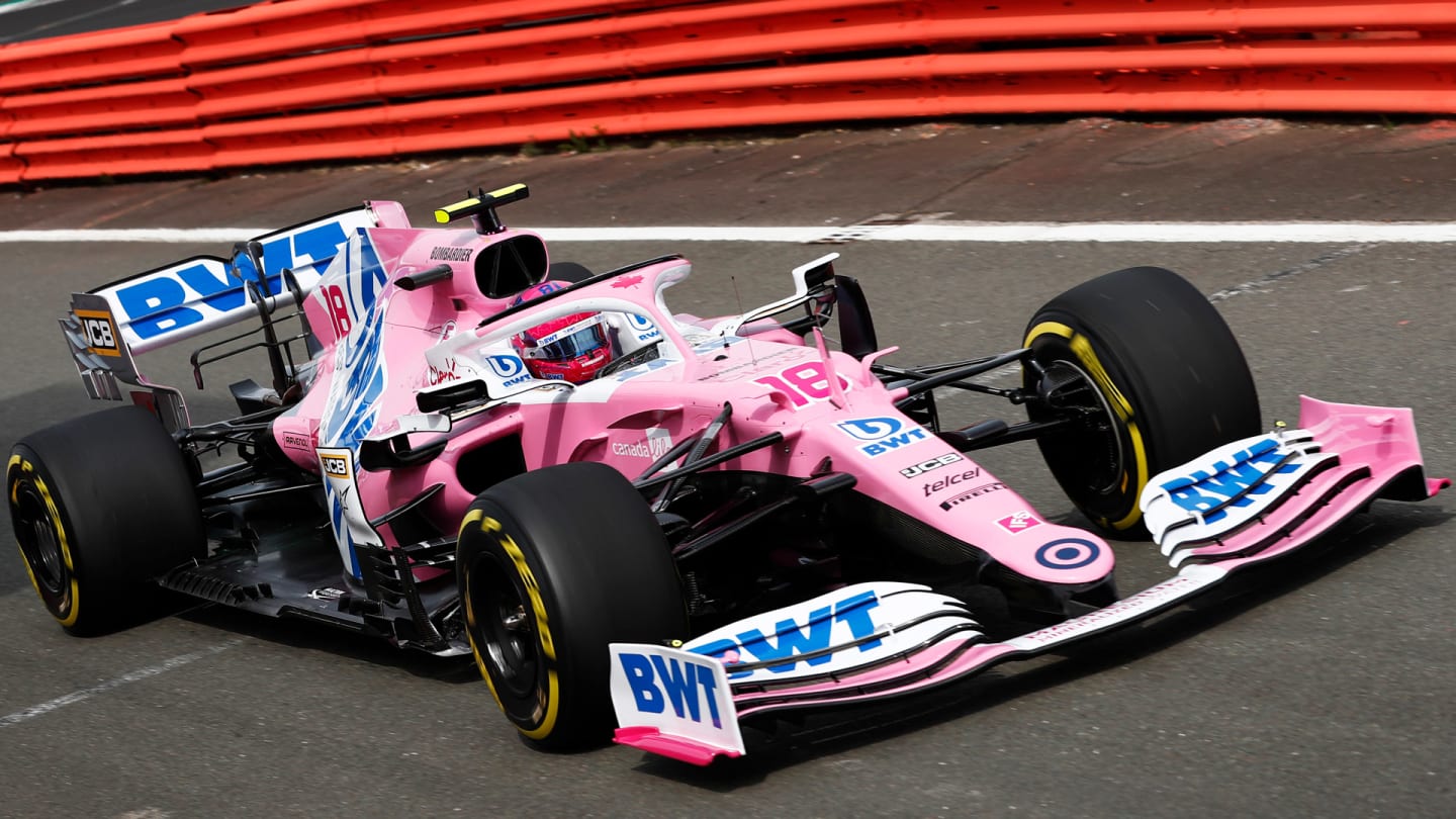 Lance Stroll hits the track in Racing Point's 2020 challenger 