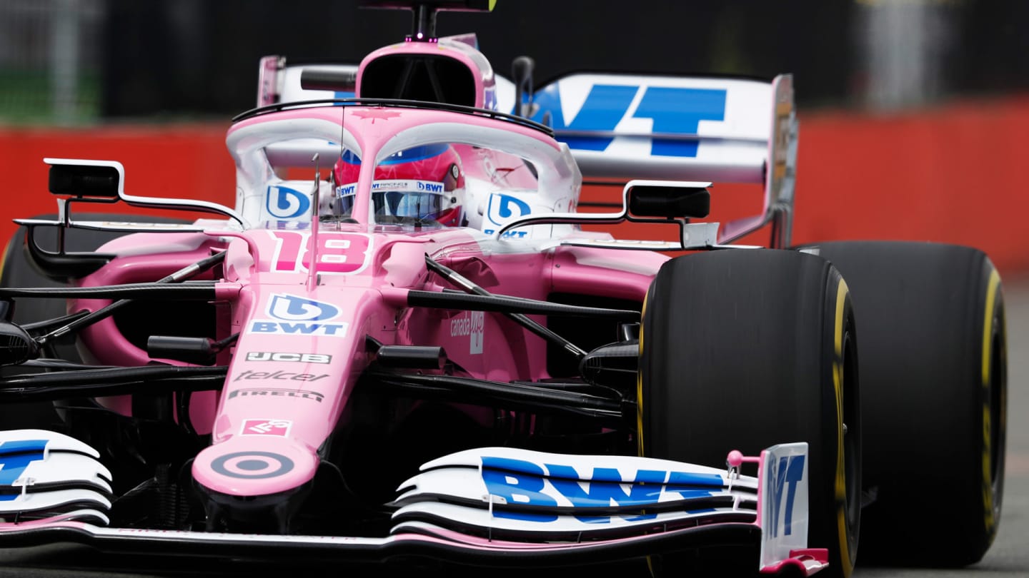 Lance Stroll tests the 2020 Racing Point RP20 at Silverstone