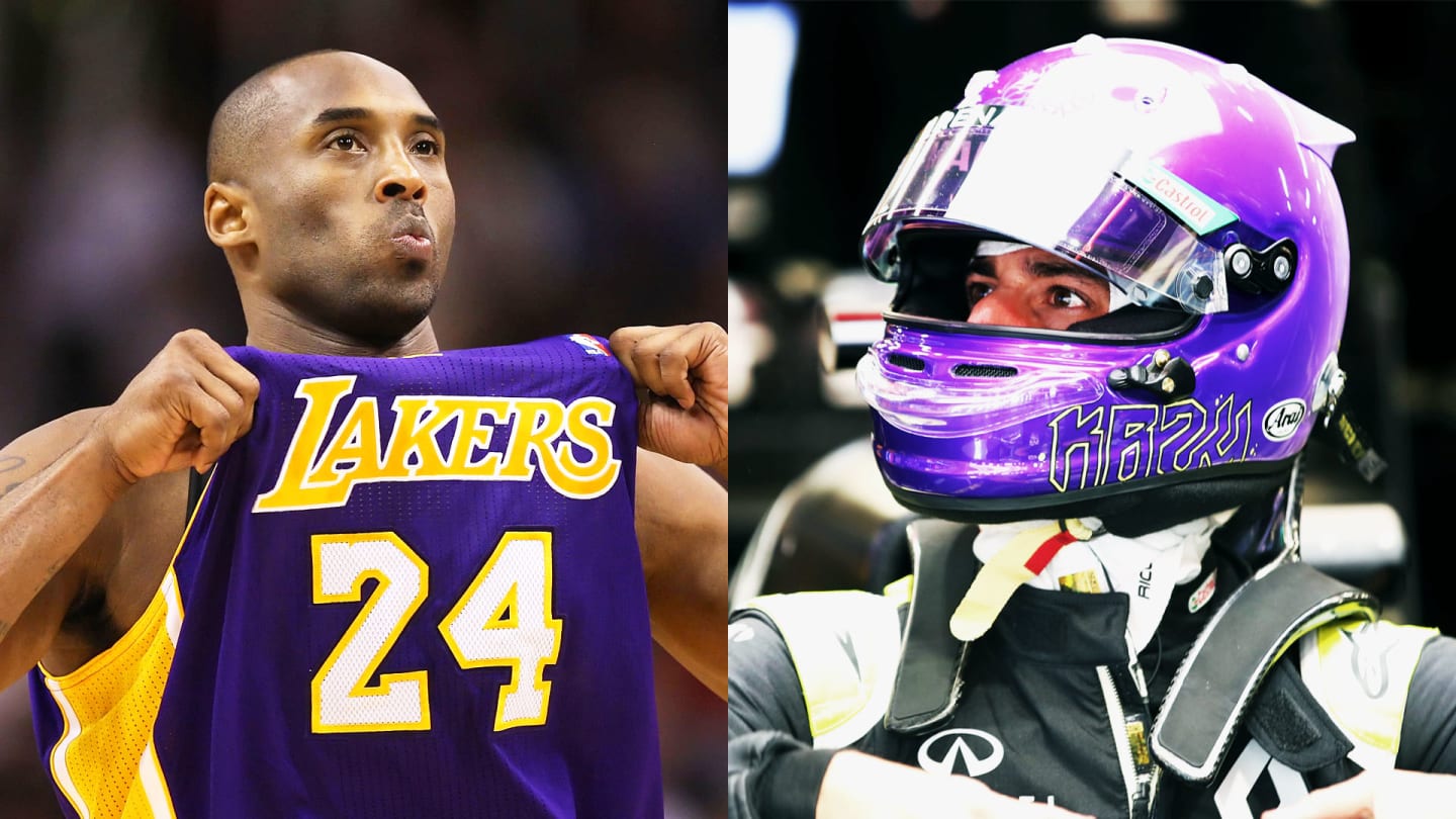 Ricciardo sported a Kobe Bryant tribute helmet at preseason testing in 2020, after the NBA legend passed away