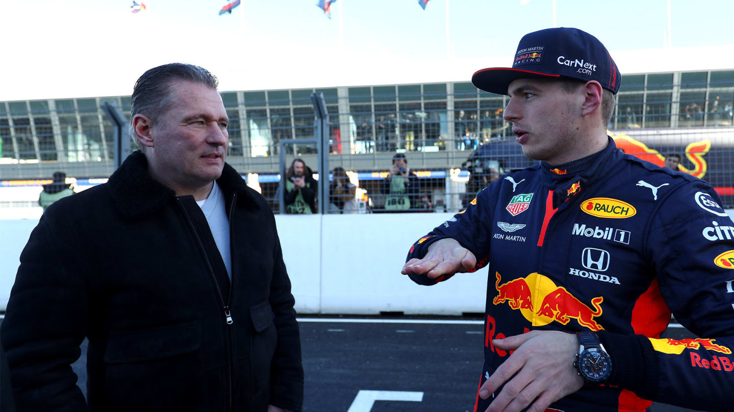 Verstappen compares notes with his father Jos...