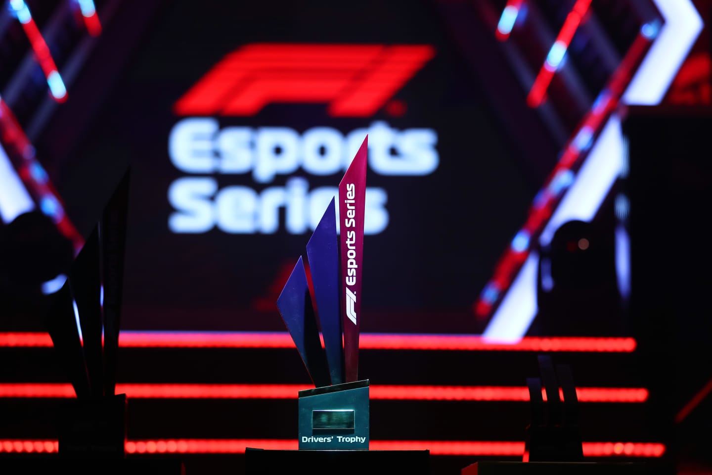 FULHAM, ENGLAND - NOVEMBER 17: The F1 eSports trophy is seen during the Red Bull Racing eSports