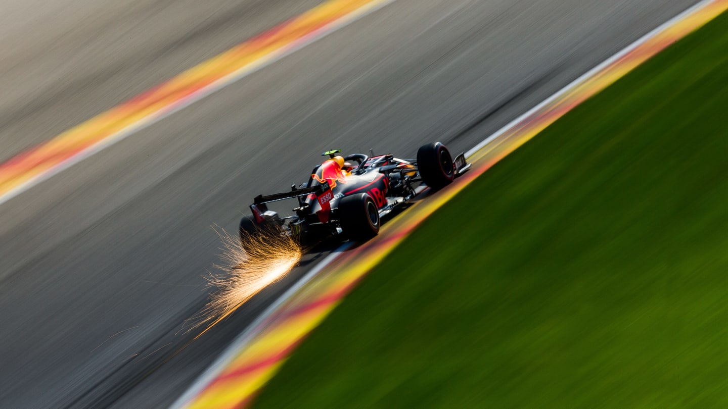 SPA, BELGIUM - AUGUST 31:Alex Albon of Red Bull Racing and Thailand during qualifying for the F1
