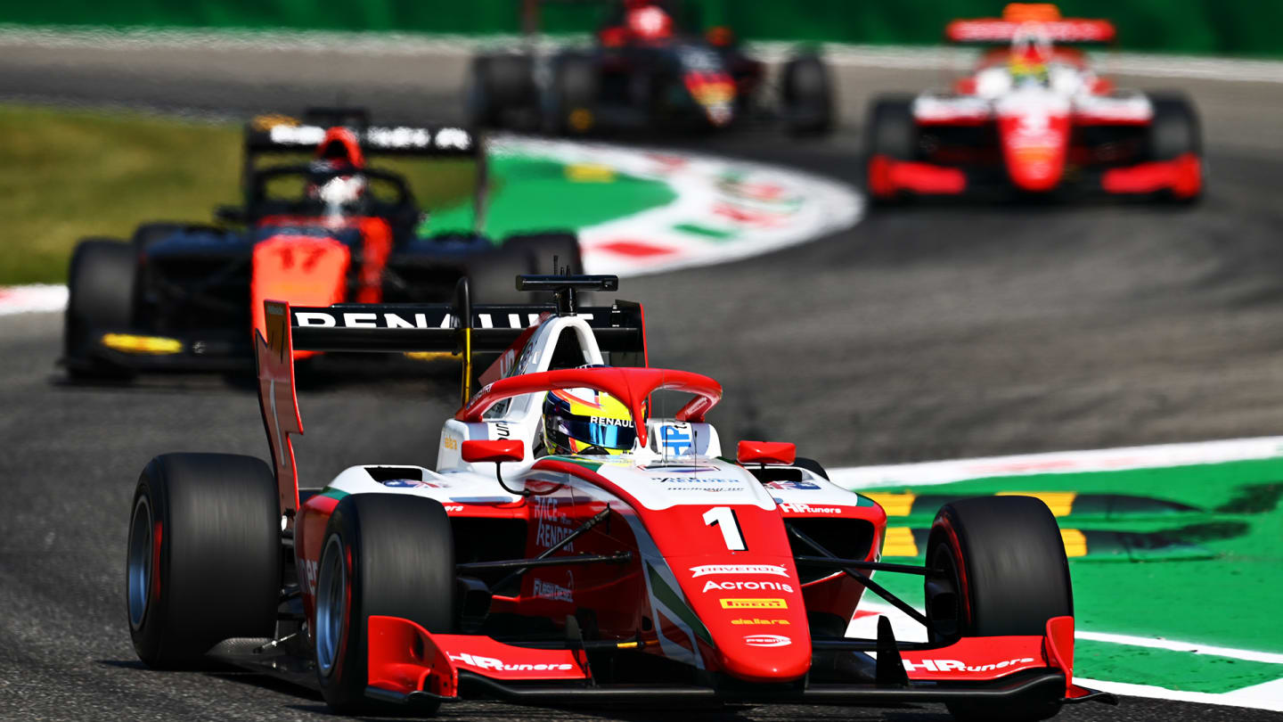 MONZA, ITALY - SEPTEMBER 04: Oscar Piastri of Australia and Prema Racing (1) drives on track during