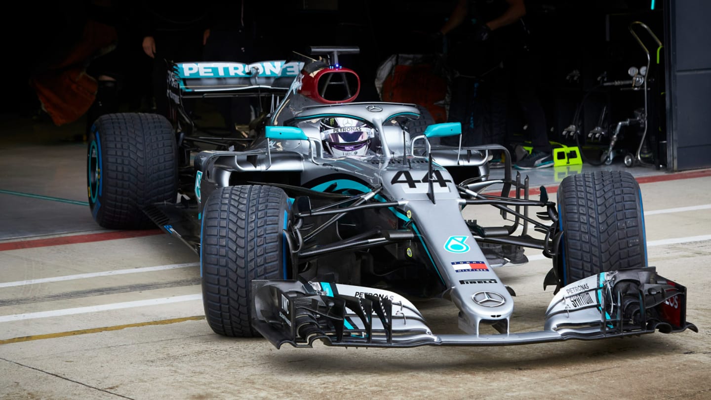 Lewis Hamilton on track at Silverstone, June 10,