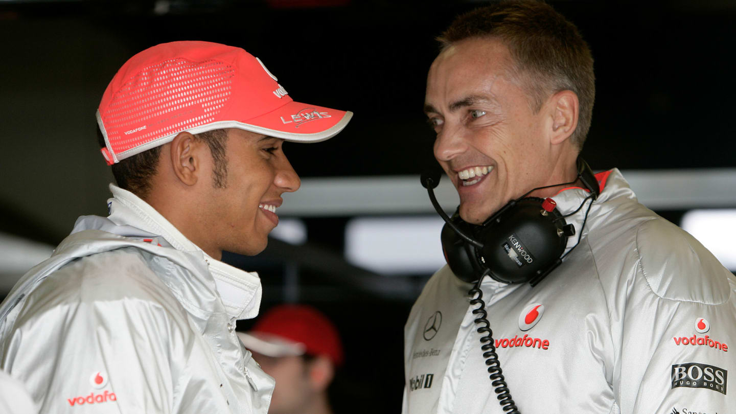NURBURG, GERMANY - JULY 11: Lewis Hamilton (L) of Great Britain and McLaren Mercedes is seen