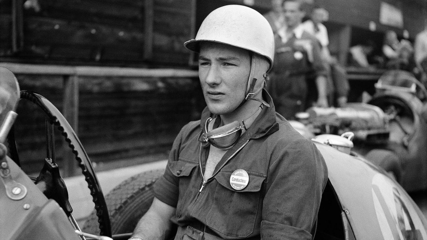The Swiss Grand Prix; Bremgarten (Bern), May 27, 1951. A young and rather pensive Stirling Moss