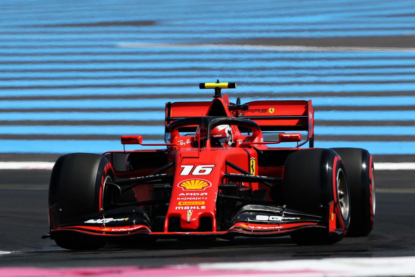 LE CASTELLET, FRANCE - JUNE 21: Charles Leclerc of Monaco driving the (16) Scuderia Ferrari SF90 on