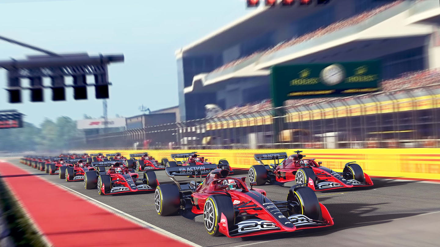 F1 2021 LAUNCH RENDERING Starting grid