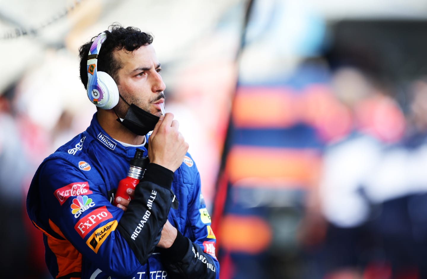 BAKU, AZERBAIJAN - JUNE 06: Daniel Ricciardo of Australia and McLaren F1 looks on from the pitlane