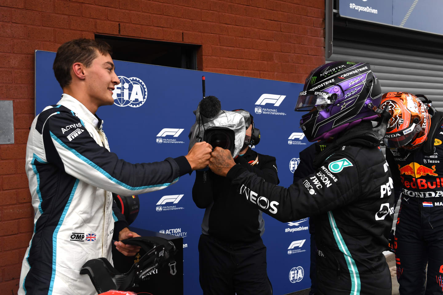 SPA, BELGIUM - AUGUST 28: Second place qualifier George Russell of Great Britain and Williams and