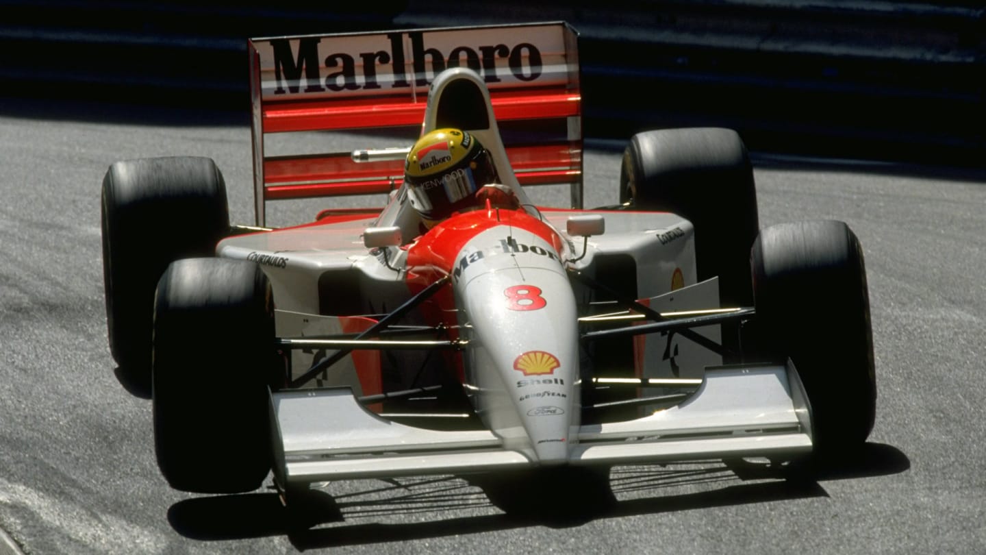 Senna took a record sixth Monaco win with the MP4/8A in 1993