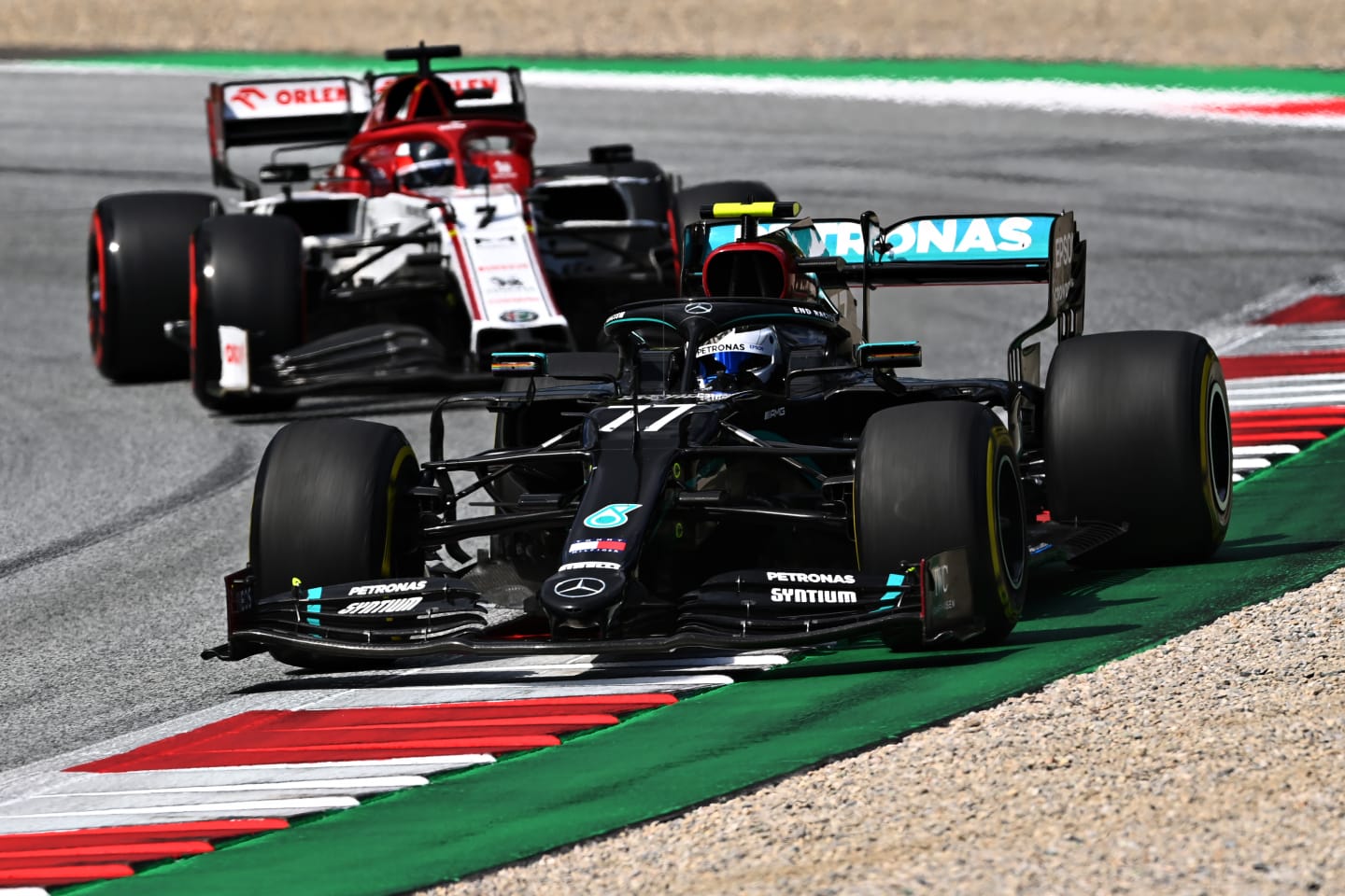 SPIELBERG, AUSTRIA - JULY 12: Valtteri Bottas of Finland driving the (77) Mercedes AMG Petronas F1