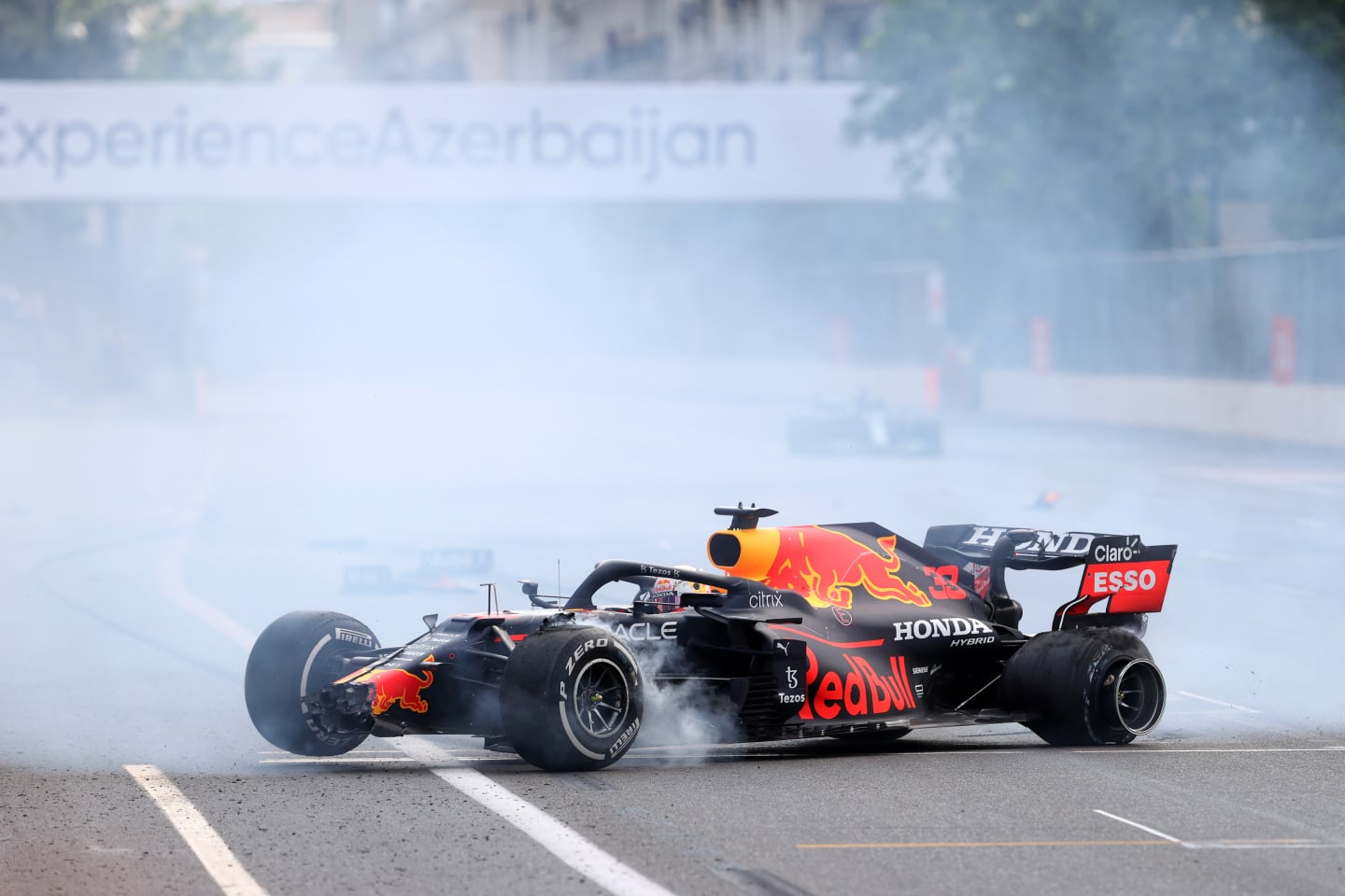 BAKU, AZERBAIJAN - JUNE 06: Max Verstappen of the Netherlands driving the (33) Red Bull Racing