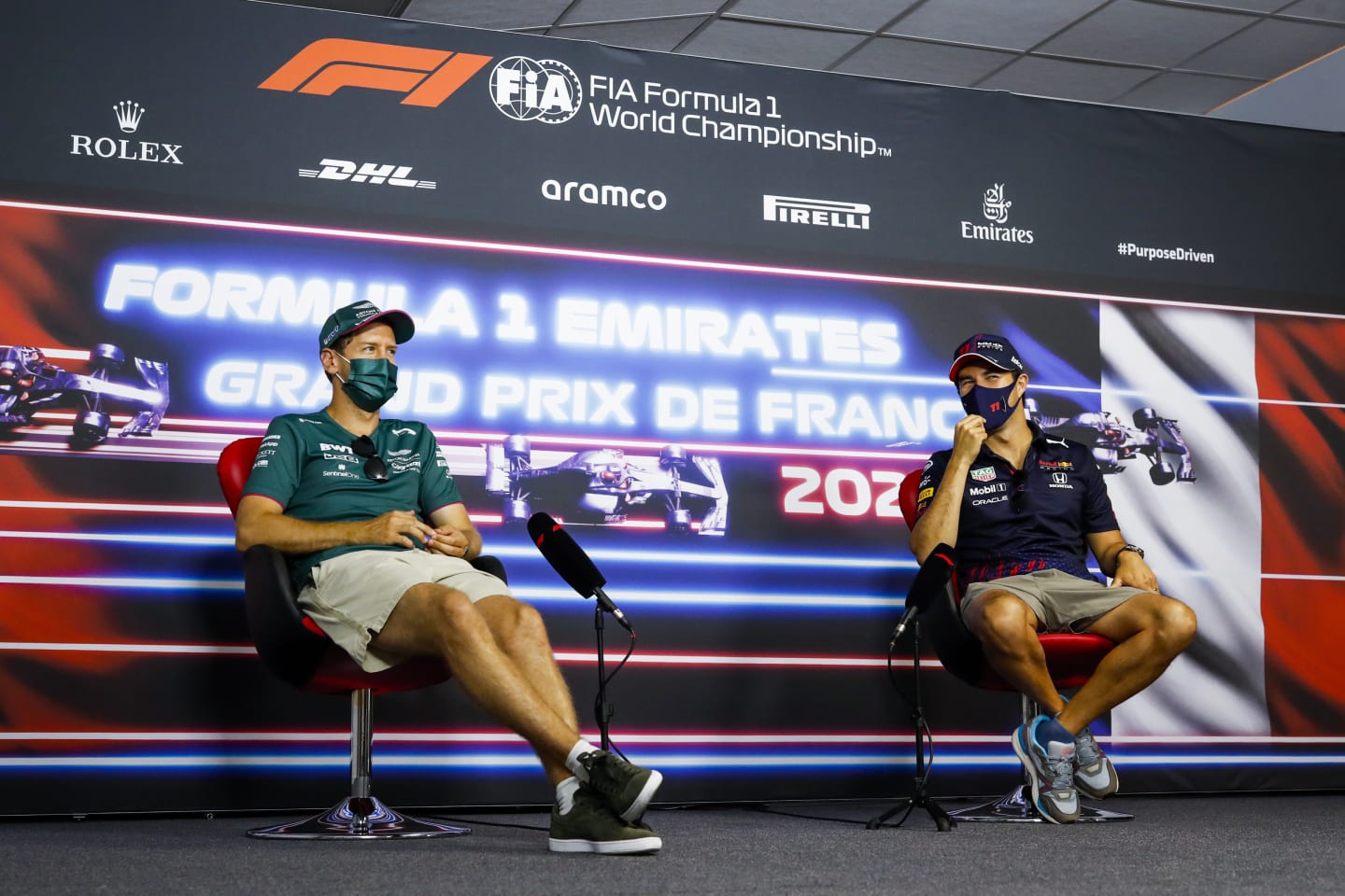 LE CASTELLET, FRANCE - JUNE 17: Sebastian Vettel of Germany and Aston Martin F1 Team and Sergio