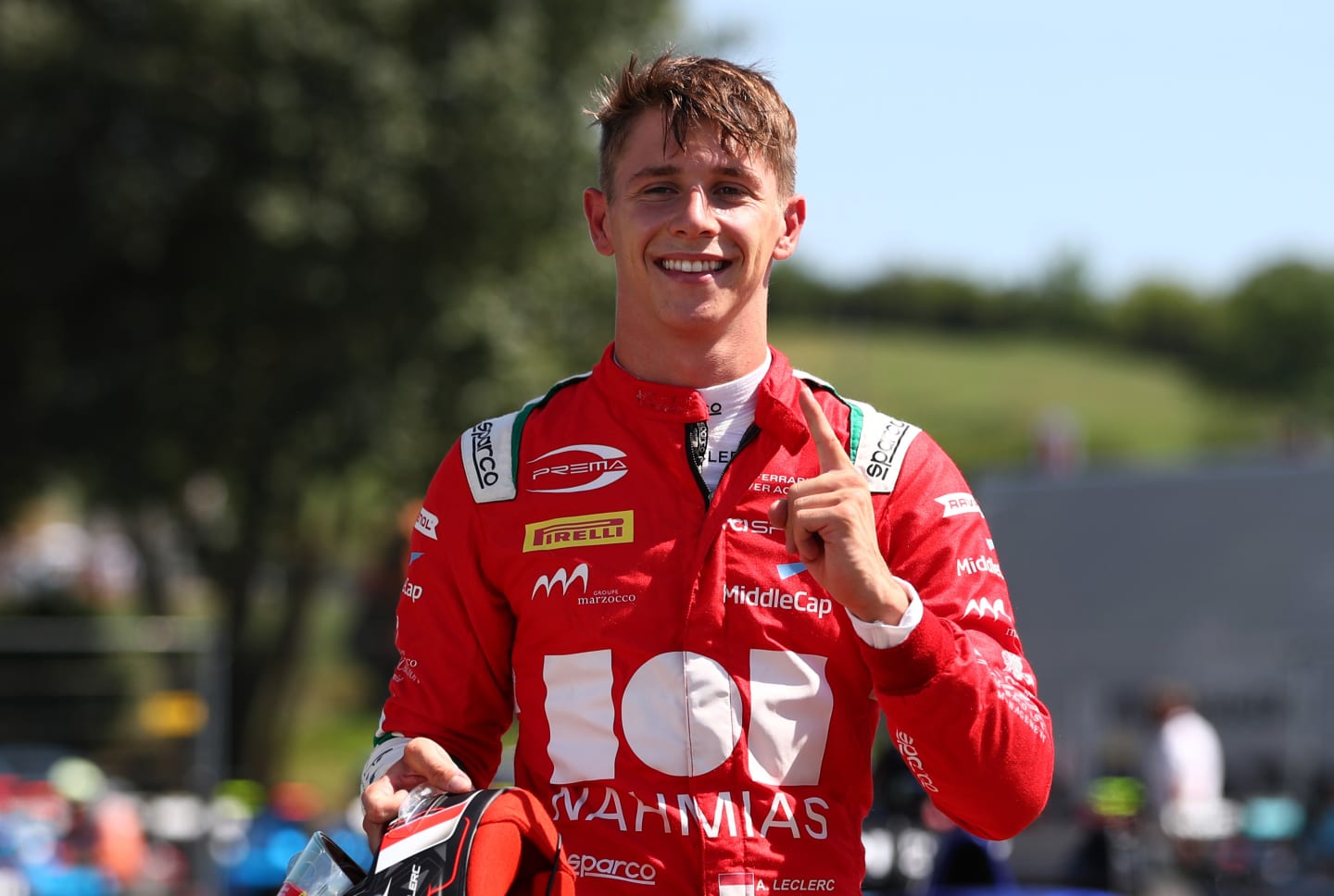 BUDAPEST, HUNGARY - JULY 30: Pole position qualifier Arthur Leclerc of Monaco and Prema Racing