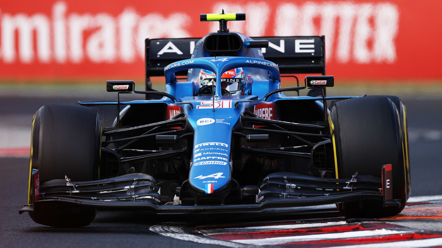 BUDAPEST, HUNGARY - AUGUST 01: Esteban Ocon of France driving the (31) Alpine A521 Renault during