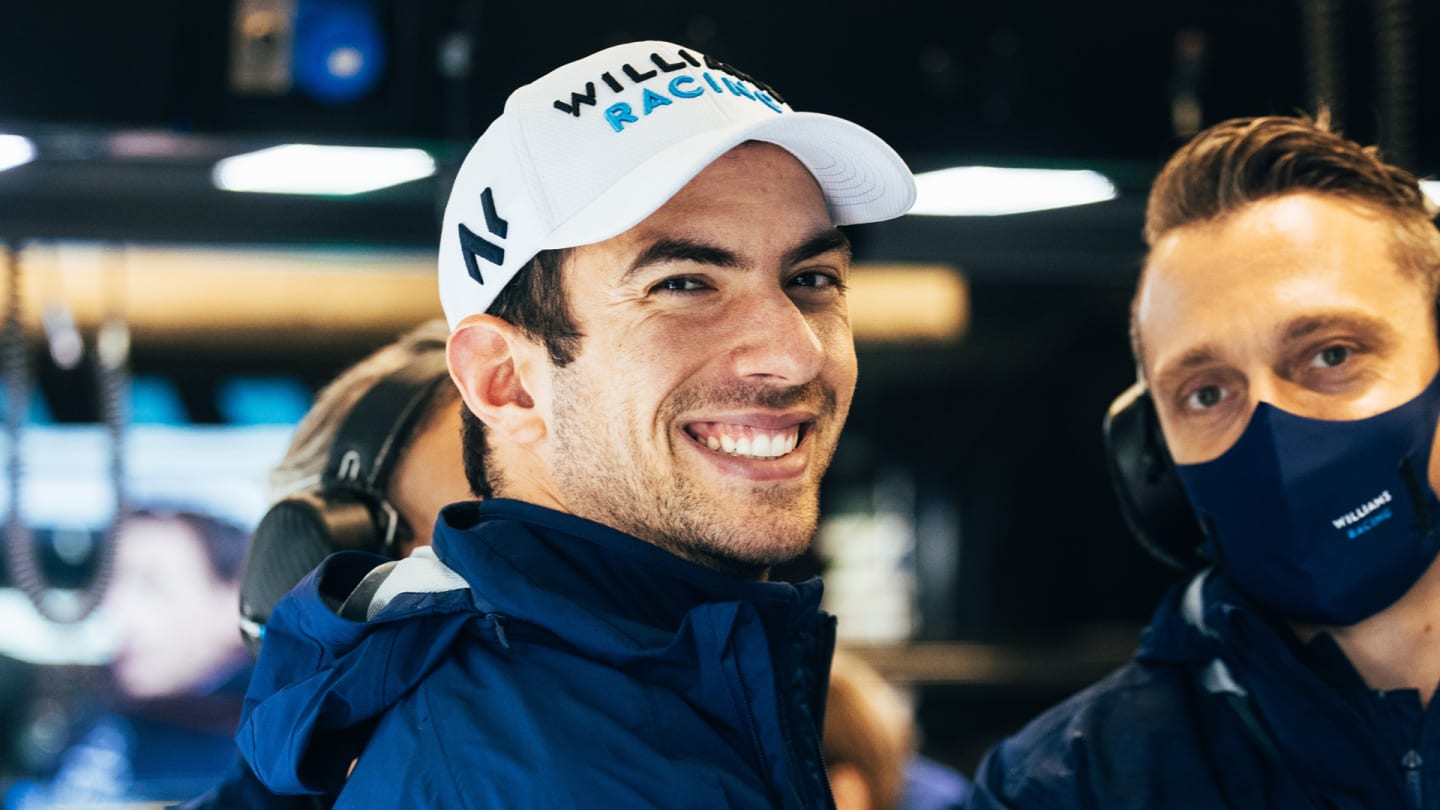 Nicholas Latifi (CDN) Williams Racing with Gaetan Jego, Williams Racing Race Engineer.
Belgian