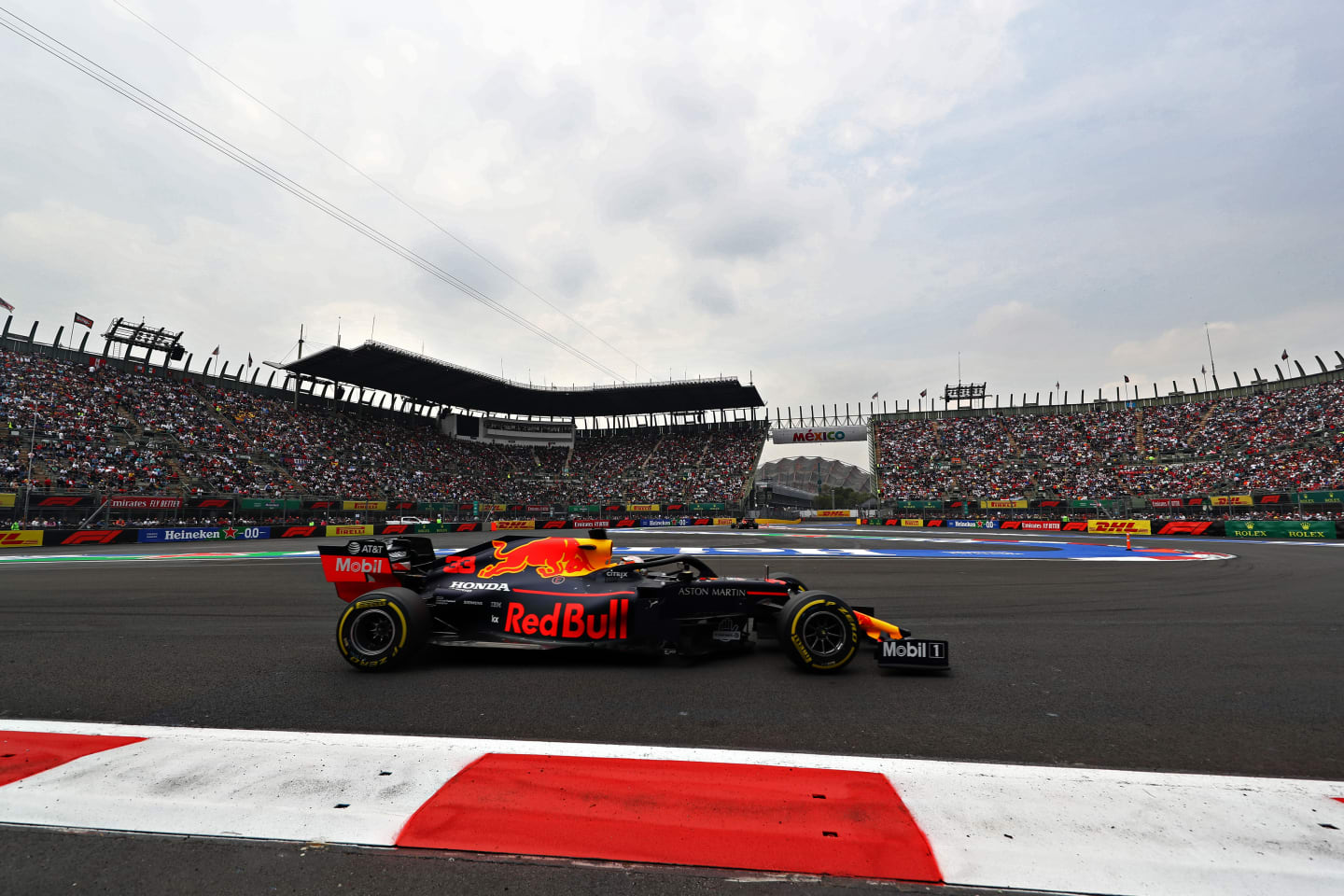 MEXICO CITY, MEXICO - OCTOBER 26: Max Verstappen of the Netherlands driving the (33) Aston Martin