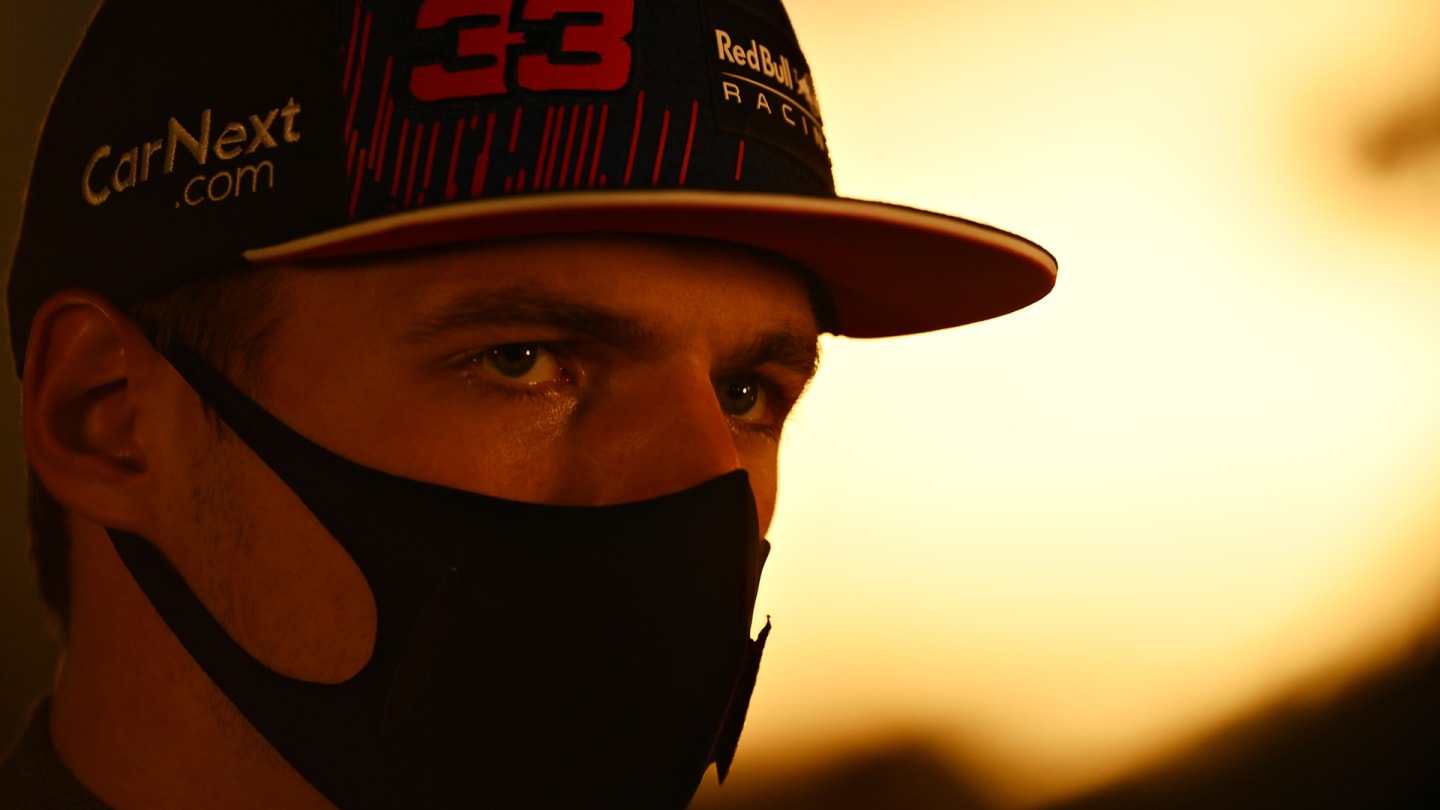 DOHA, QATAR - NOVEMBER 20: Second place qualifier Max Verstappen of Netherlands and Red Bull Racing