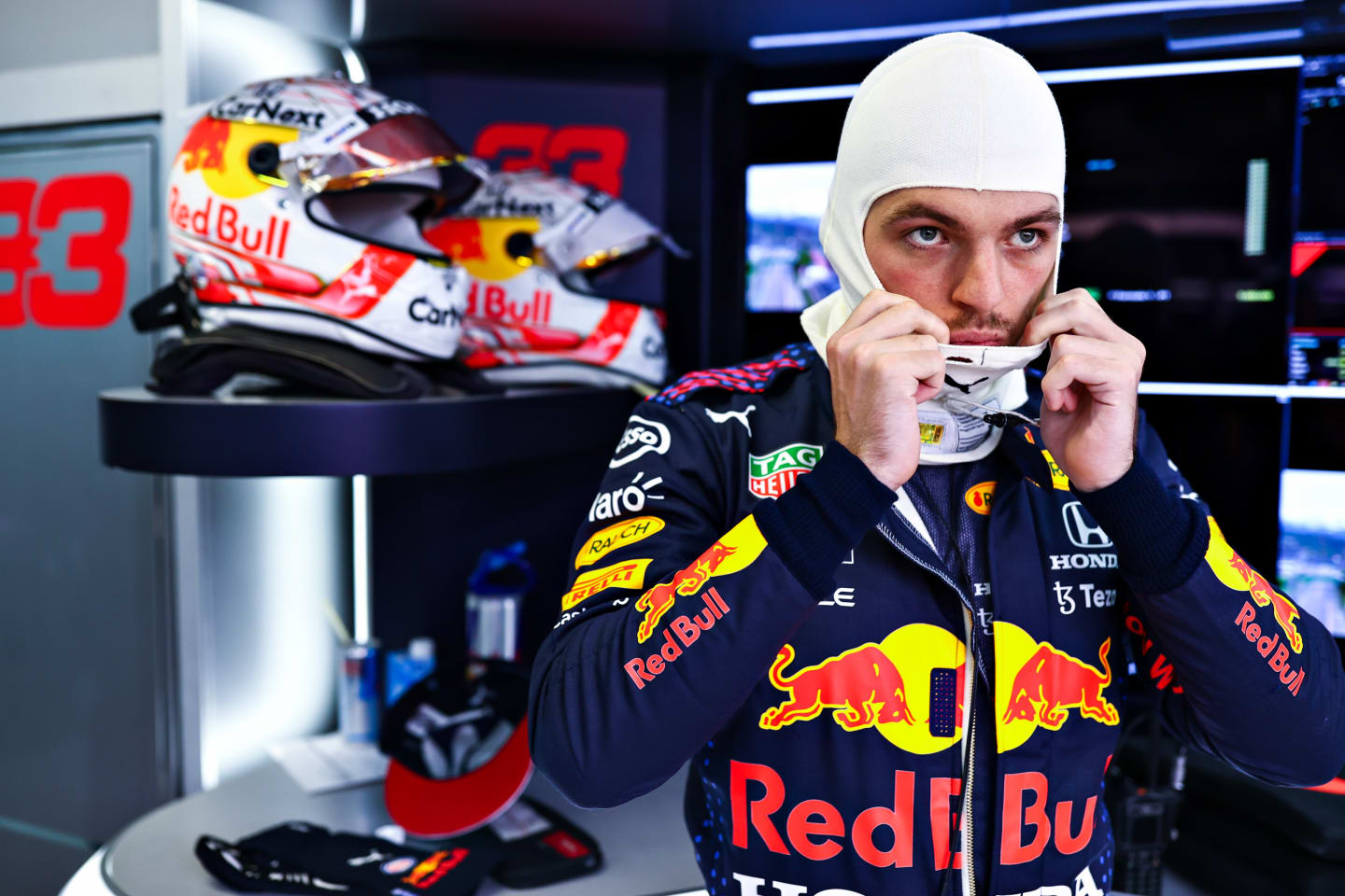 SOCHI, RUSSIA - SEPTEMBER 24: Max Verstappen of Netherlands and Red Bull Racing prepares to drive