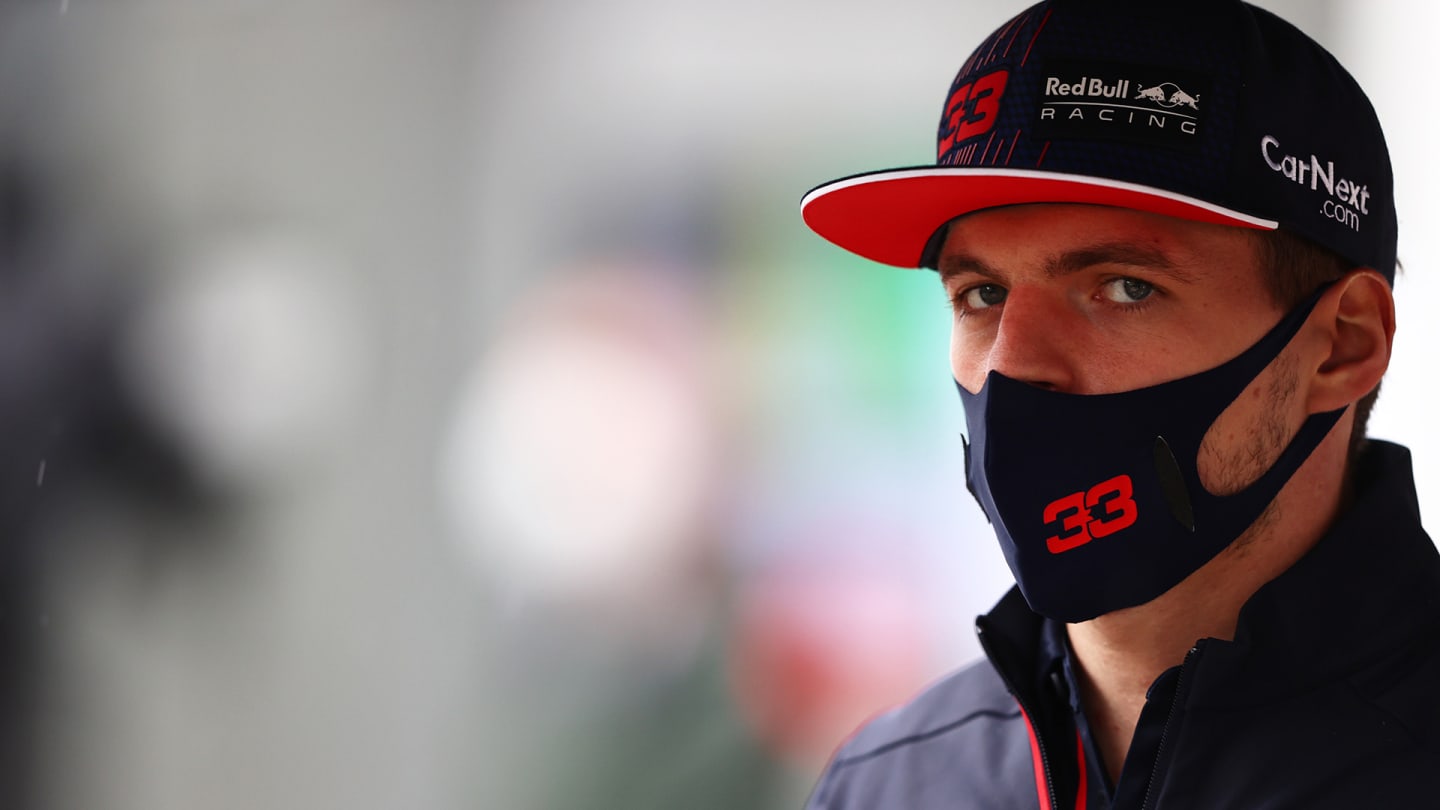 SOCHI, RUSSIA - SEPTEMBER 23: Max Verstappen of Netherlands and Red Bull Racing looks on in the