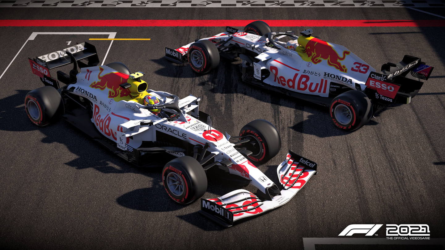 Both Max Verstappen and Sergio Perez's car are dressed in the special paint scheme in F1 2021