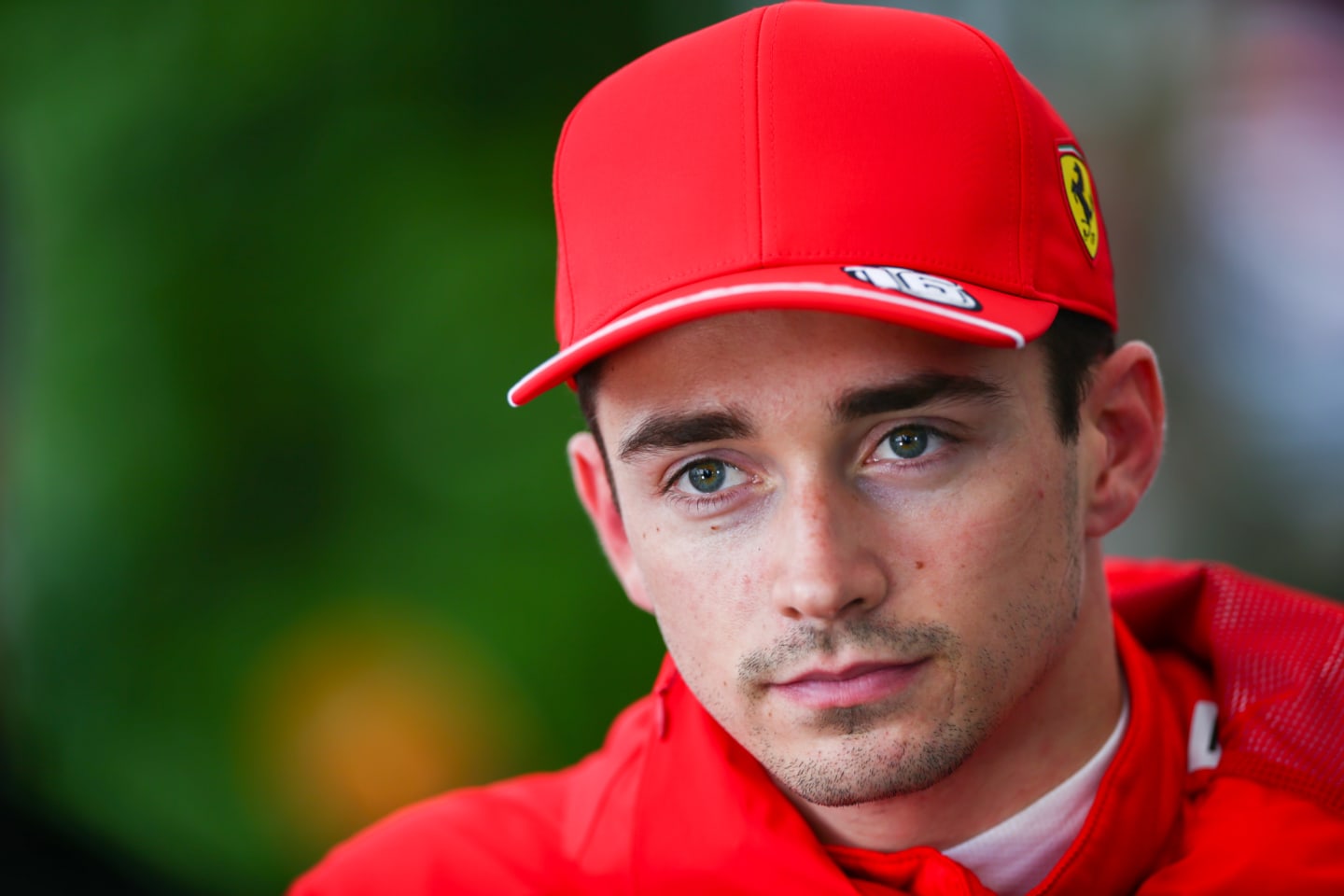 ISTANBUL, TURKEY - OCTOBER 09: Charles Leclerc of Ferrari and France  during qualifying ahead of