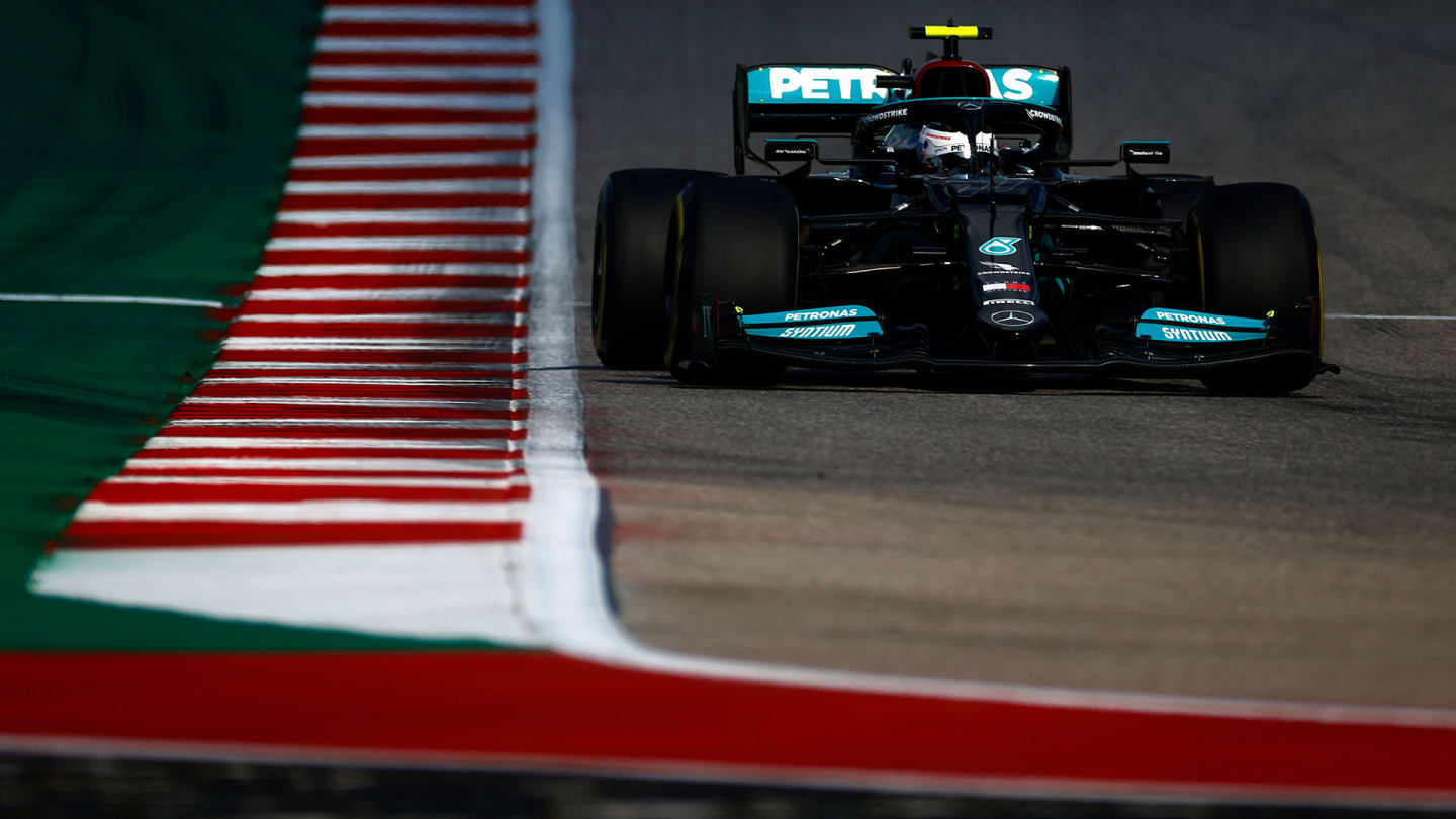 AUSTIN, TEXAS - OCTOBER 22: Valtteri Bottas of Finland driving the (77) Mercedes AMG Petronas F1