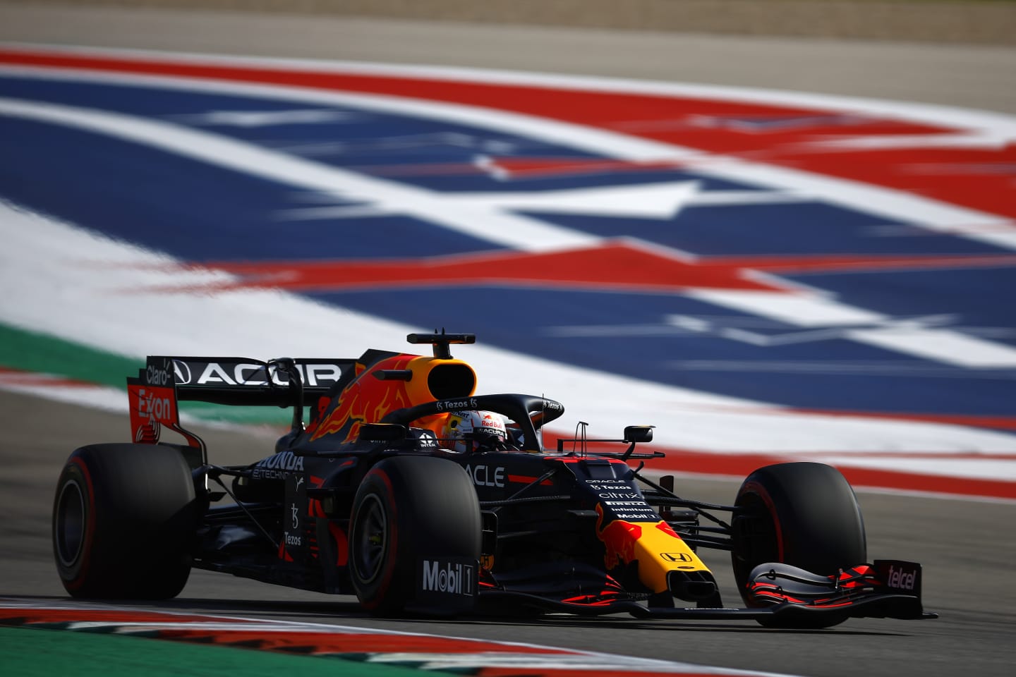 AUSTIN, TEXAS - OCTOBER 22: Max Verstappen of the Netherlands driving the (33) Red Bull Racing