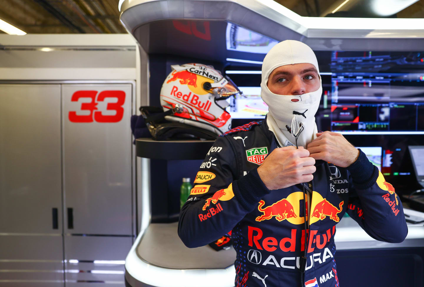 AUSTIN, TEXAS - OCTOBER 22: Max Verstappen of Netherlands and Red Bull Racing prepares to drive in