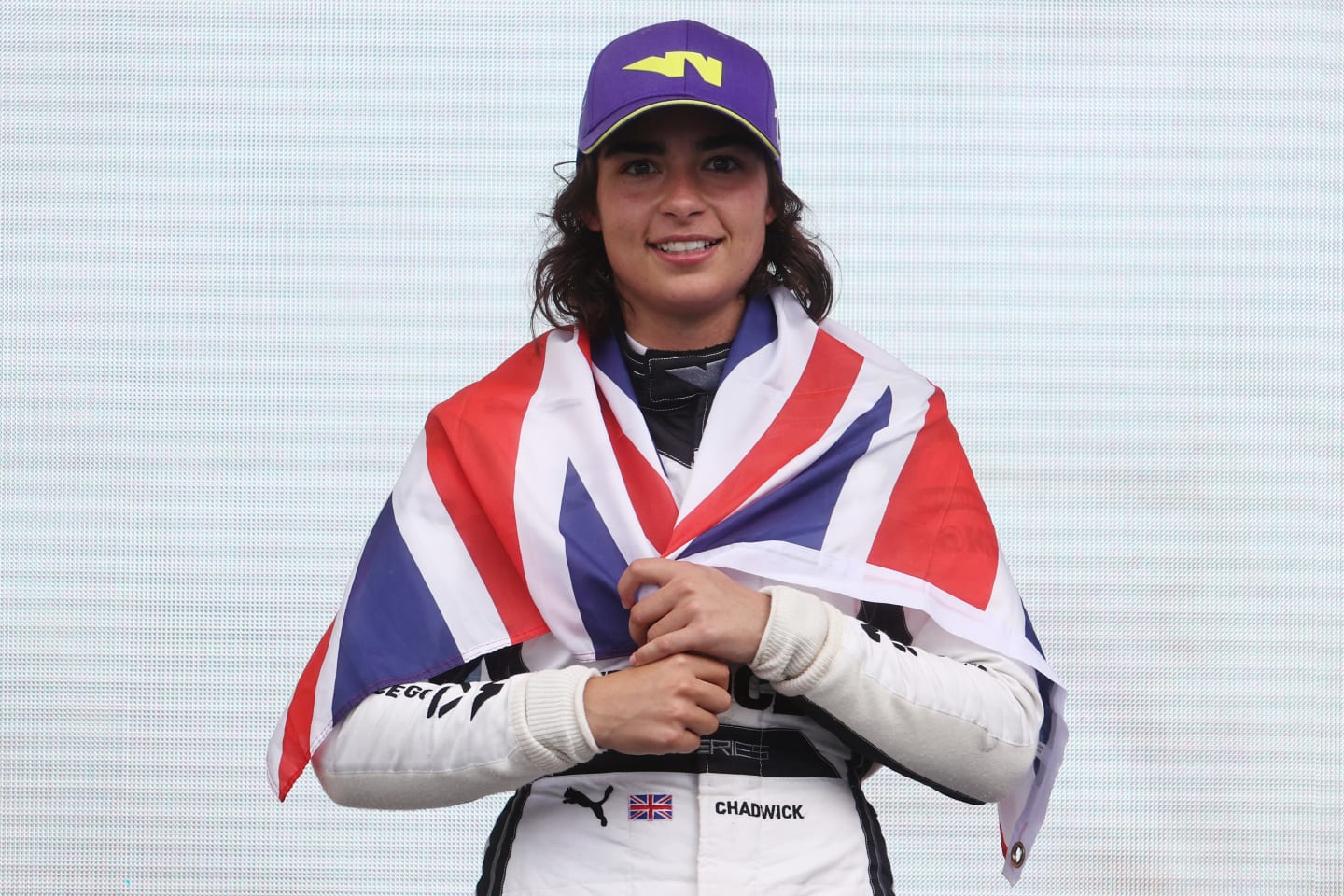 AUSTIN, TEXAS - OCTOBER 24: Race winner Jamie Chadwick of Great Britain and Veloce Racing (55)