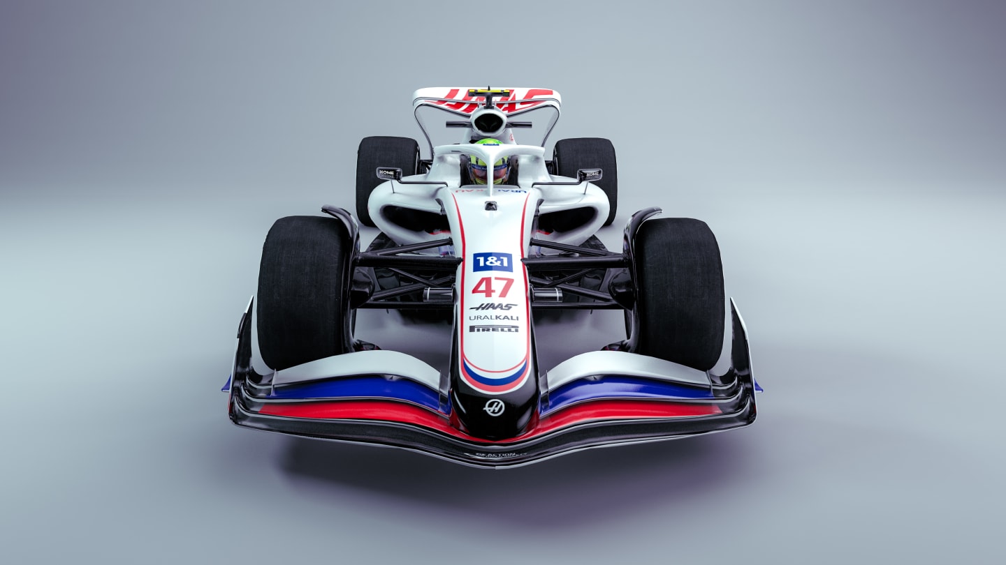 How Formula 1's 2022 showcar model would have looked with Haas' 2021 livery