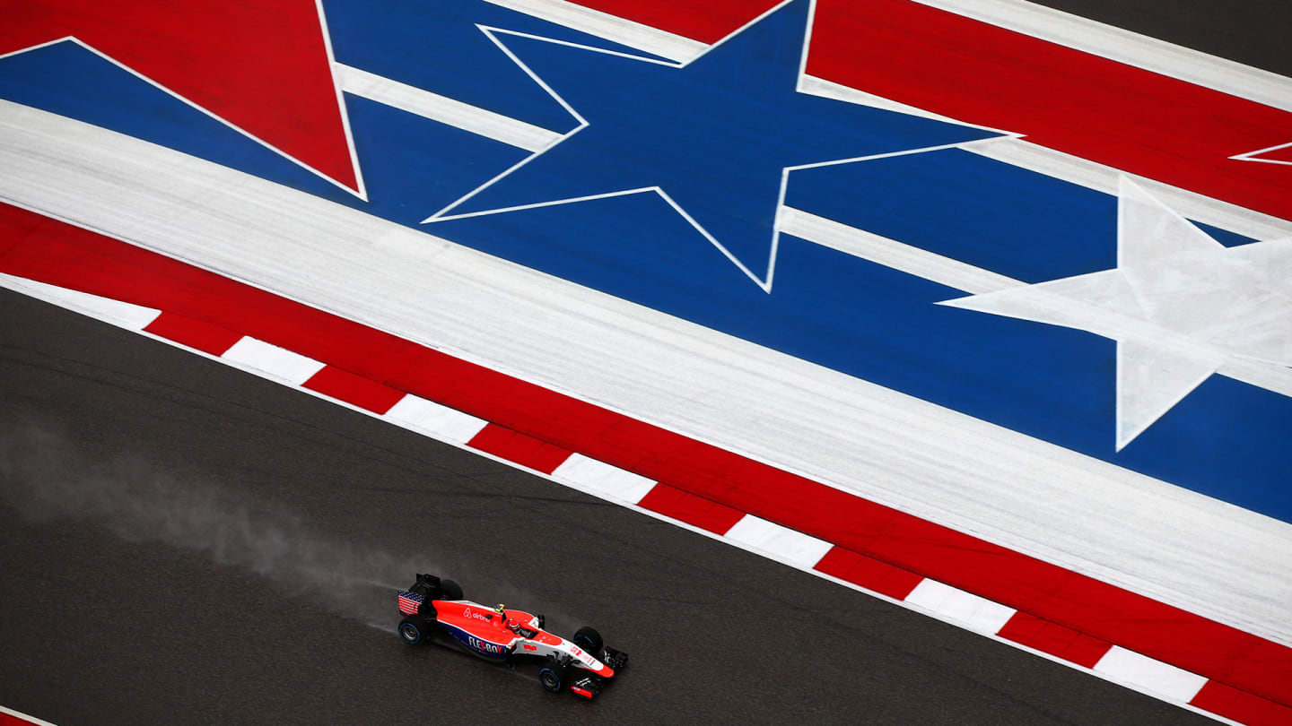 AUSTIN, TX - OCTOBER 25: Alexander Rossi of the United States and Manor Marussia drives during