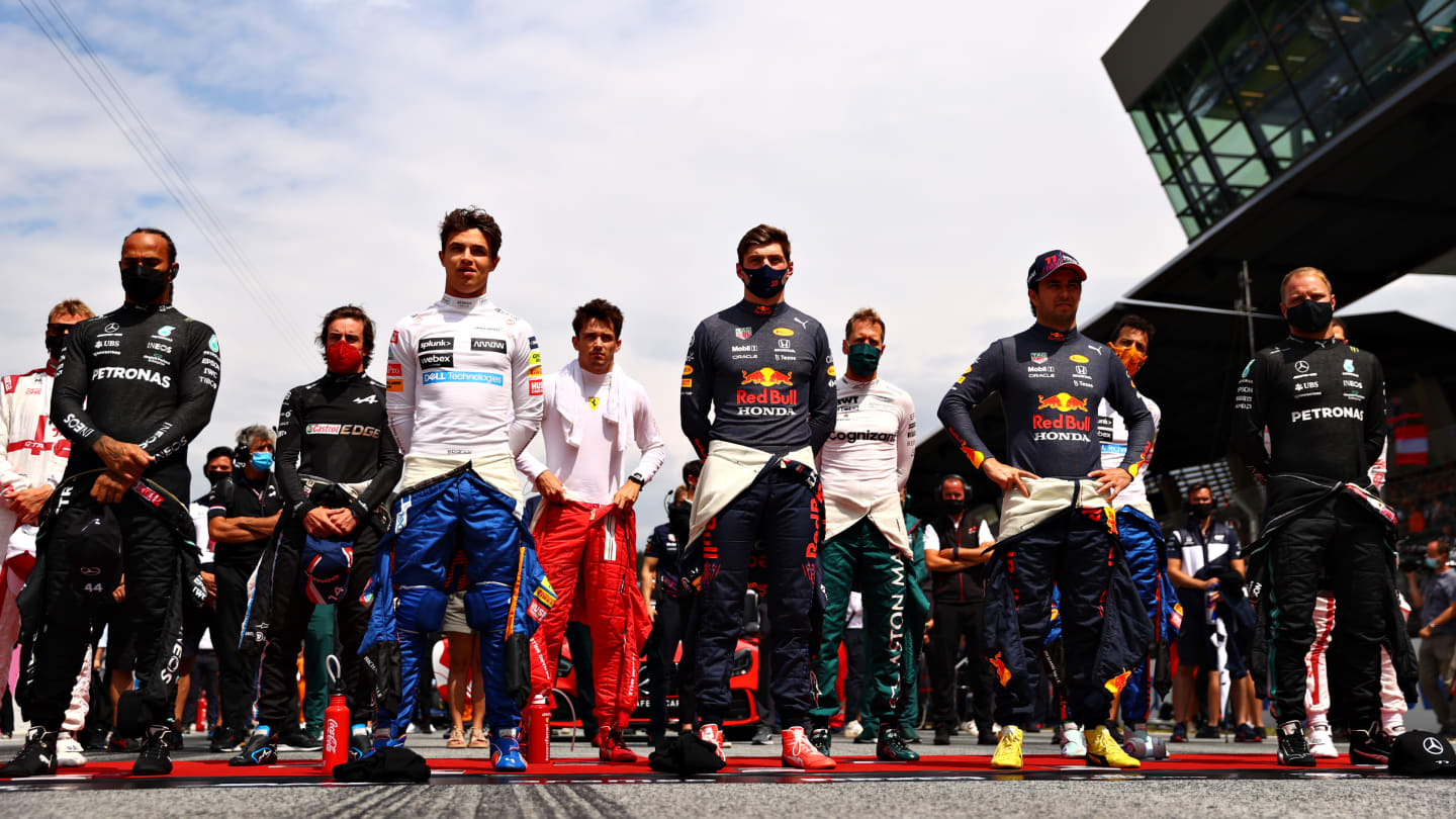 SPIELBERG, AUSTRIA - JULY 04: Lewis Hamilton of Great Britain and Mercedes GP, Fernando Alonso of