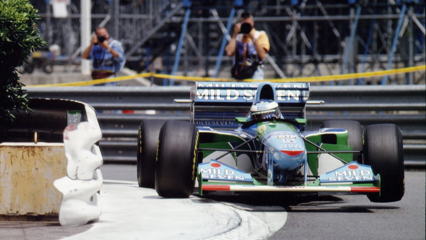 Michael Schumacher in his Benetton-Ford.  (Photo by Pascal Le Segretain/Sygma via Getty