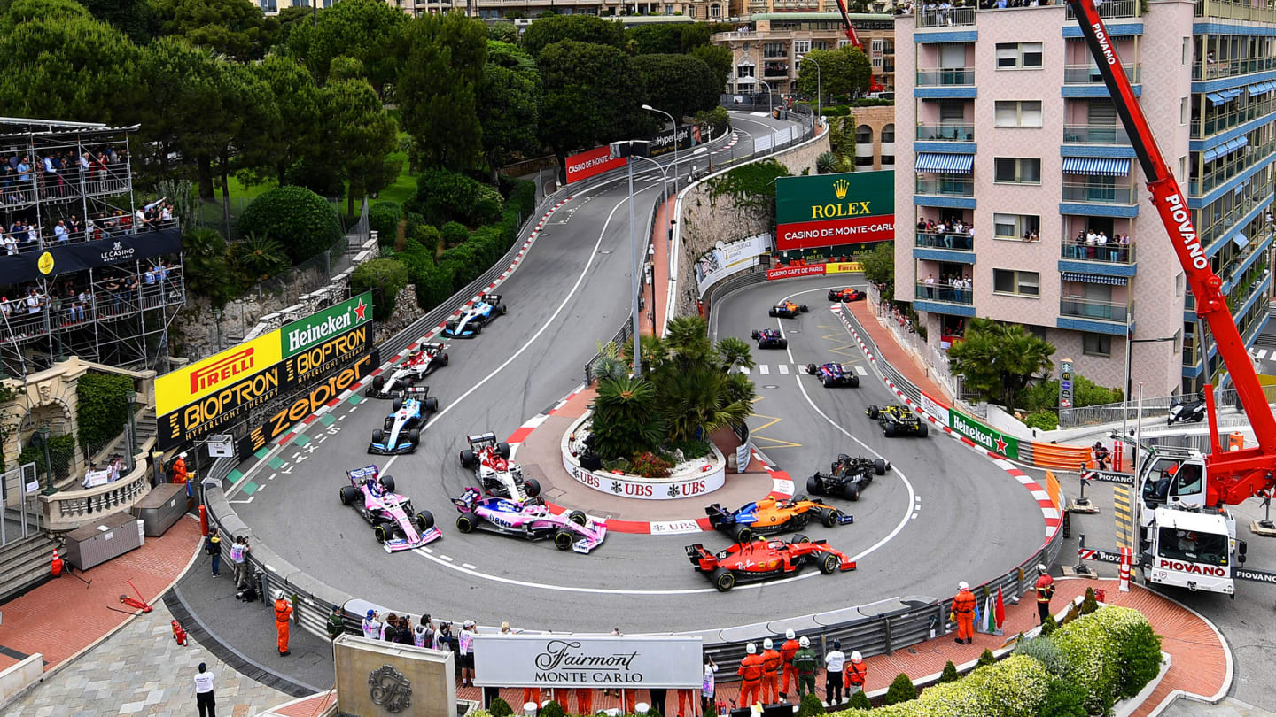 MONTE-CARLO, MONACO - MAY 26: A general view of the start at the Fairmont Hairpin showing Charles