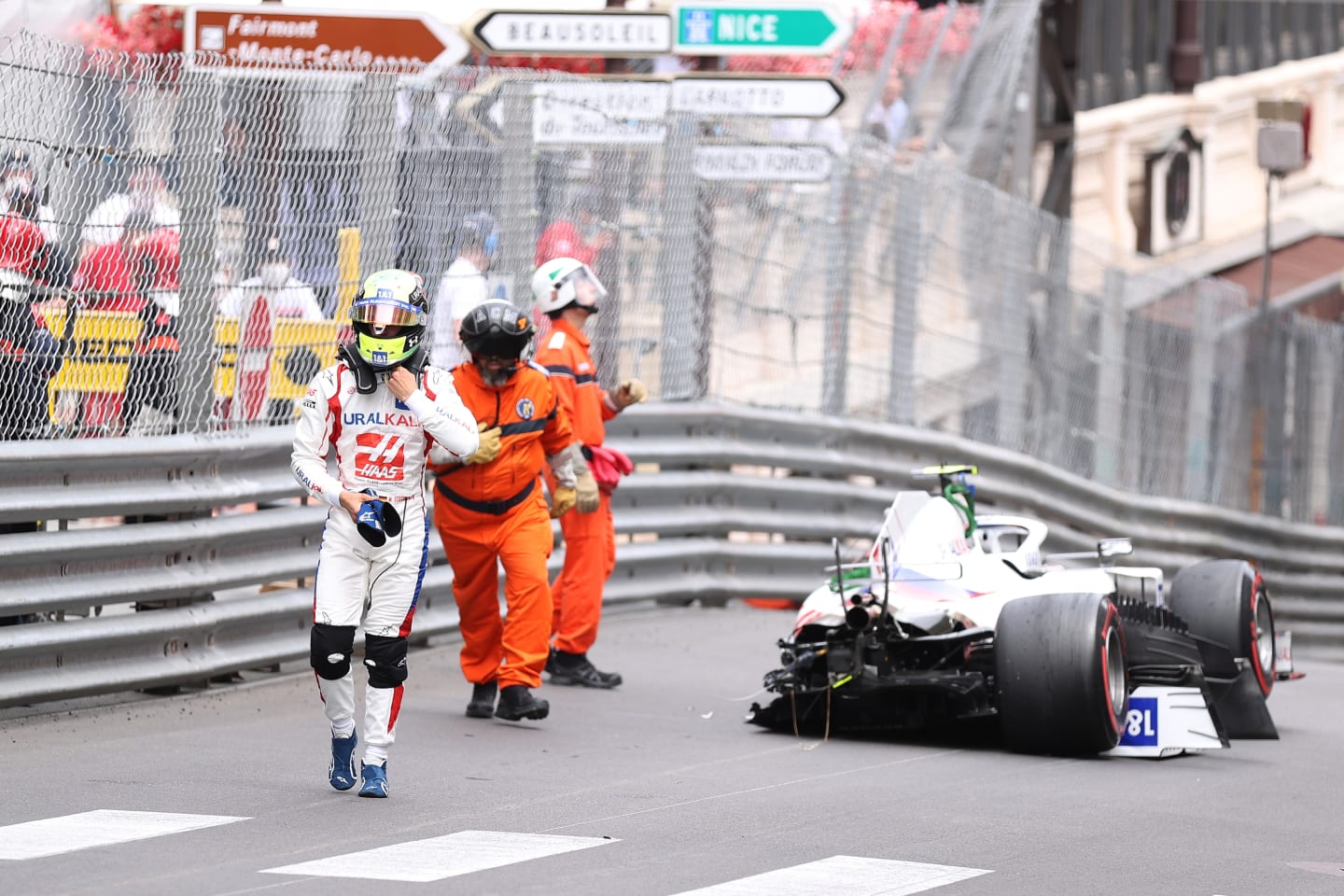 MONTE-CARLO, MONACO - MAY 22: Mick Schumacher of Germany and Haas F1 walks away from his car after