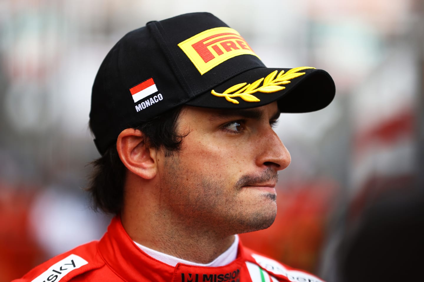 MONTE-CARLO, MONACO - MAY 23: Second placed Carlos Sainz of Spain and Ferrari looks on in parc