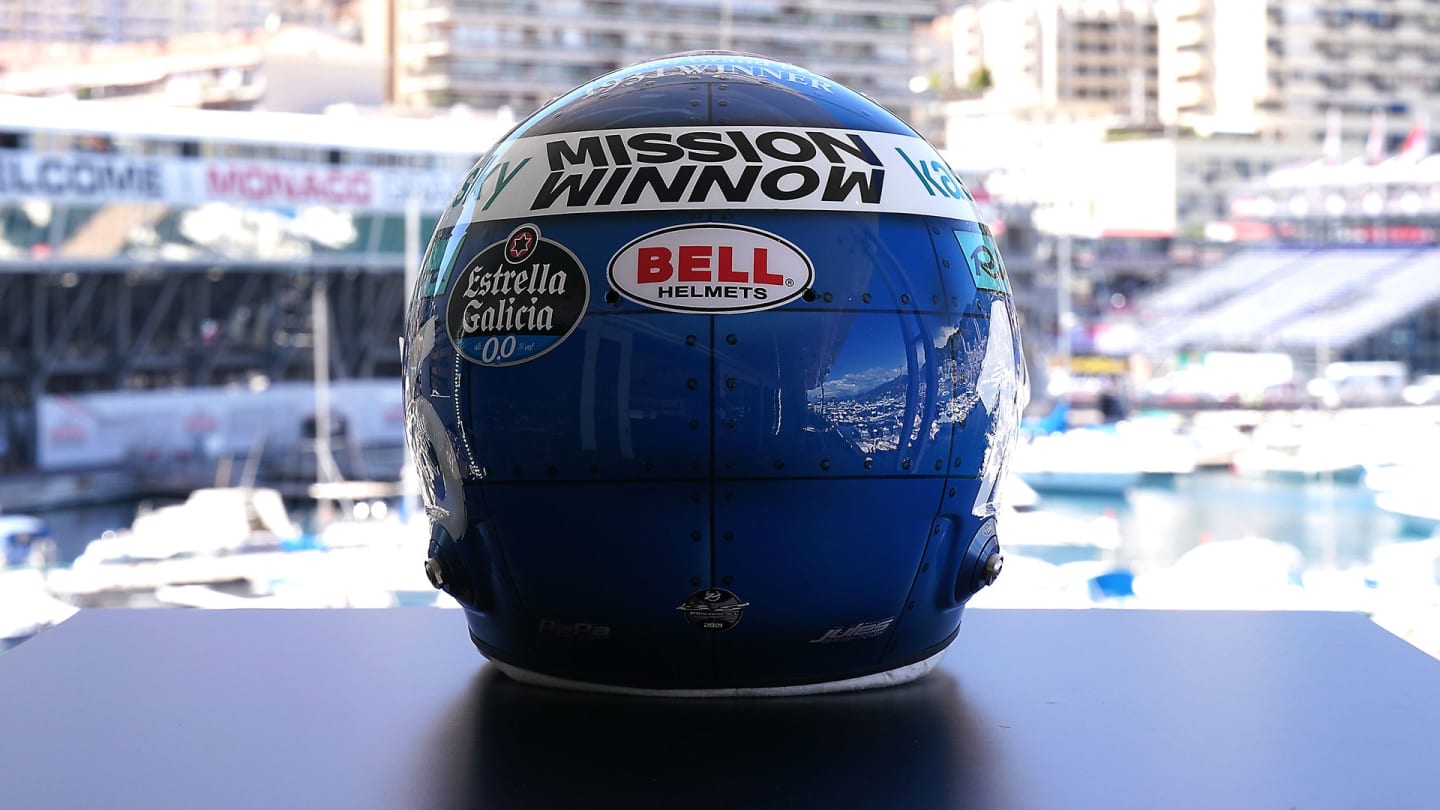Charles Leclerc's 2021 Monaco helmet, rear view