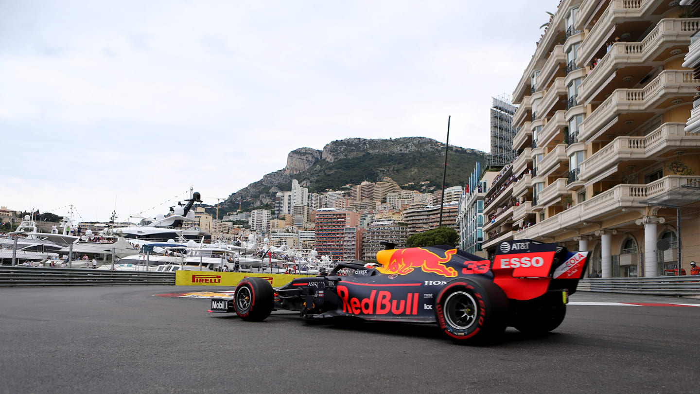 MONTE CARLO, MONACO - 2019/05/26: Max Verstappen of Aston Martin Red Bull Racing on track during