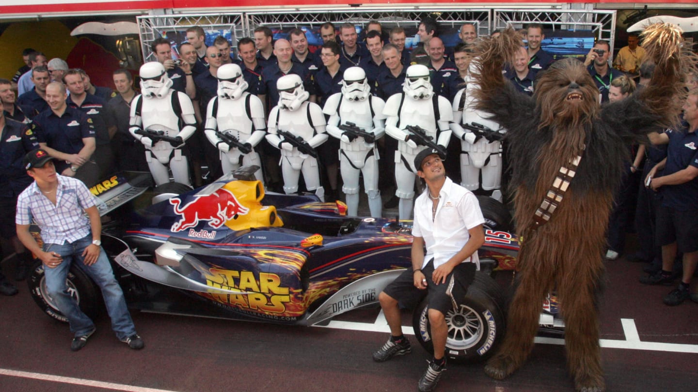 Red Bull dressed up as stormtroopers to promote the latest Star Wars film in 2005