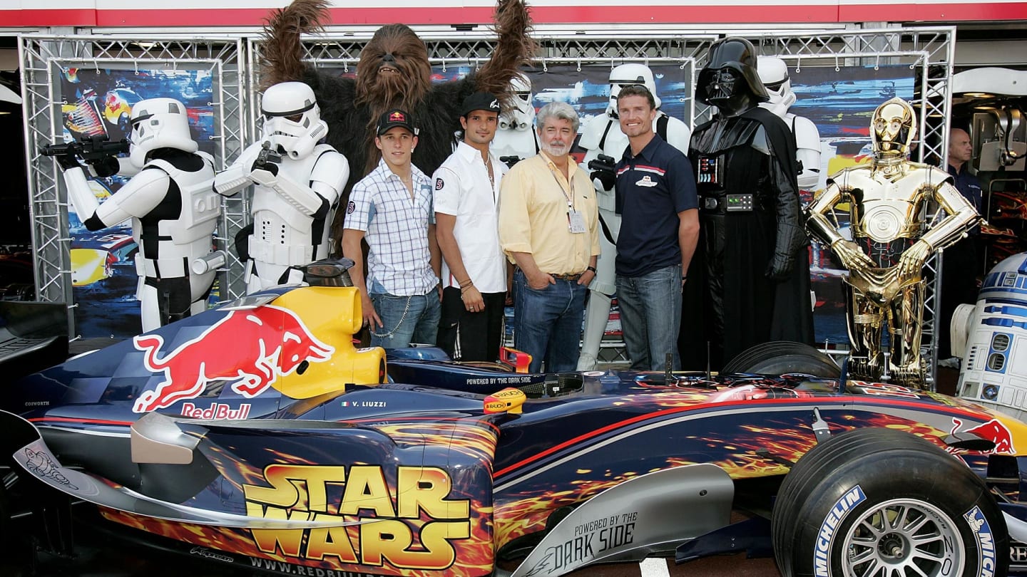 MONTE CARLO, MONACO - MAY 20: Christian Klien of Austria and Red Bull (plaid shirt) and Vitantonio