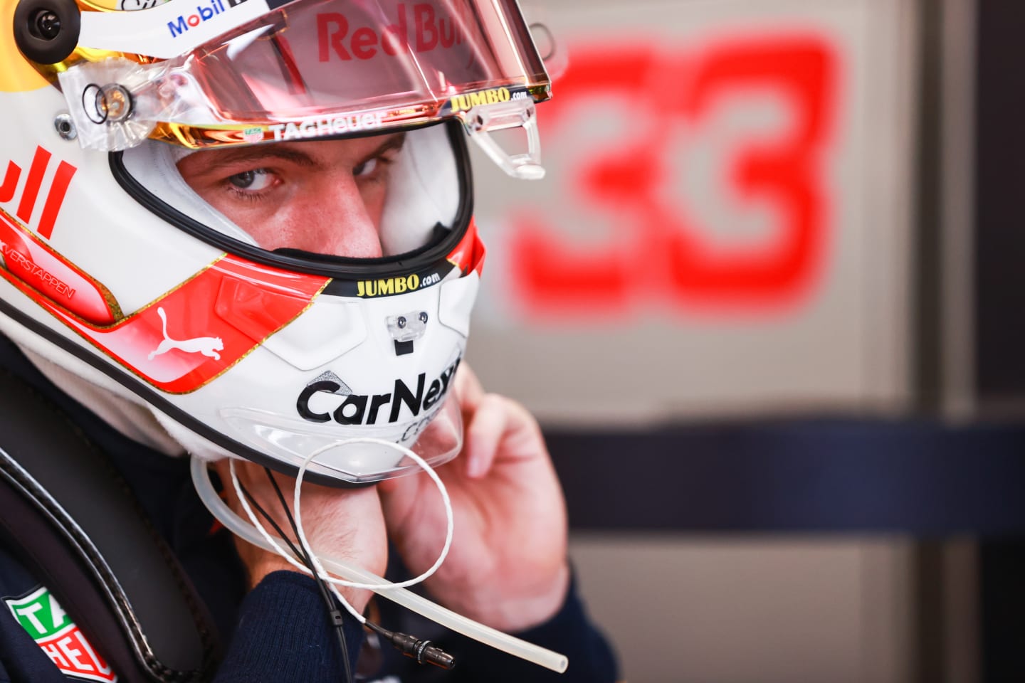 BUDAPEST, HUNGARY - AUGUST 01: Max Verstappen of Netherlands and Red Bull Racing prepares to drive
